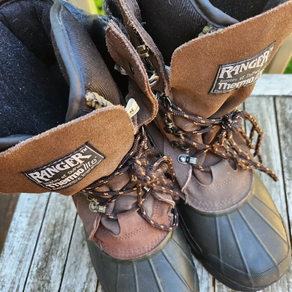 Ranger Thermolite Men's Size 8 Winter Duck Boots Heavy Insulated